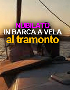 Nubilato a Ponza in barca a vela al tramonto